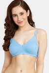 Rosaline Everyday Double Layered Non Wired 3/4th Coverage T-Shirt Bra - Alaskan Blue — thumbnail 1